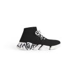 Women’s Speed 2.0 Lace-up Graffiti Recycled Knit Sneaker  in Black